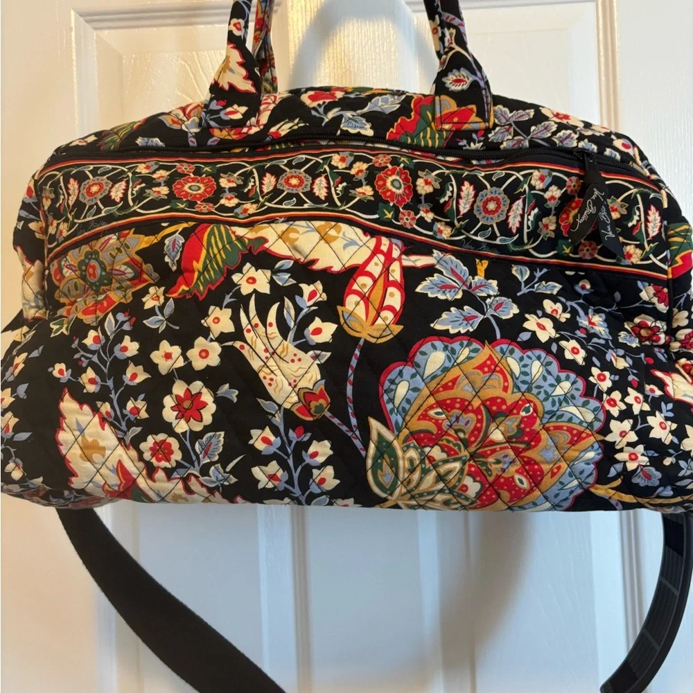 Vera Bradley Black Floral Travel Bag - Picture 4 of 6
